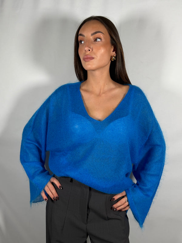 Maglia Mohair over scollo a V- Vicolo 7AC7082