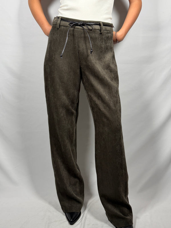 Pantalone in velluto muschio- Tensione In
