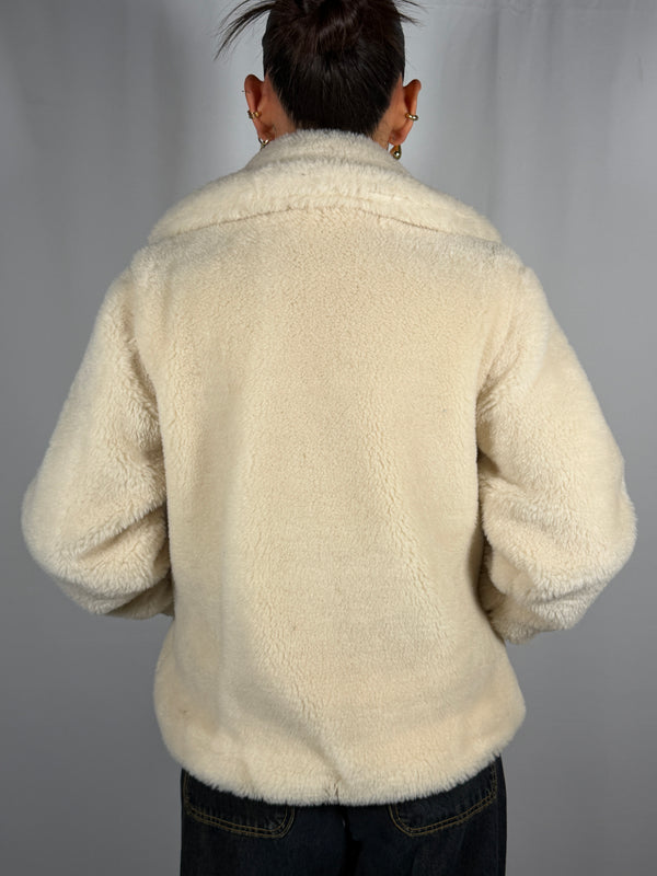 Giacca teddy corta Panna - HaveOne