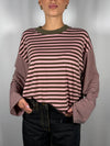 T-Shirt a righe manica a campana - HaveOne