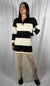 Abito con Maxi polo a righe e pizzo Nero/Panna- UAC0045 Vicolo