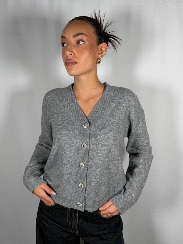 Cardigan con bottoni gioiello - You Decide