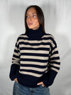 Maglione collo altoa righe - Tensione In WL721