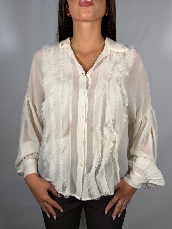 Camicia in viscosa Panna - Philia loft