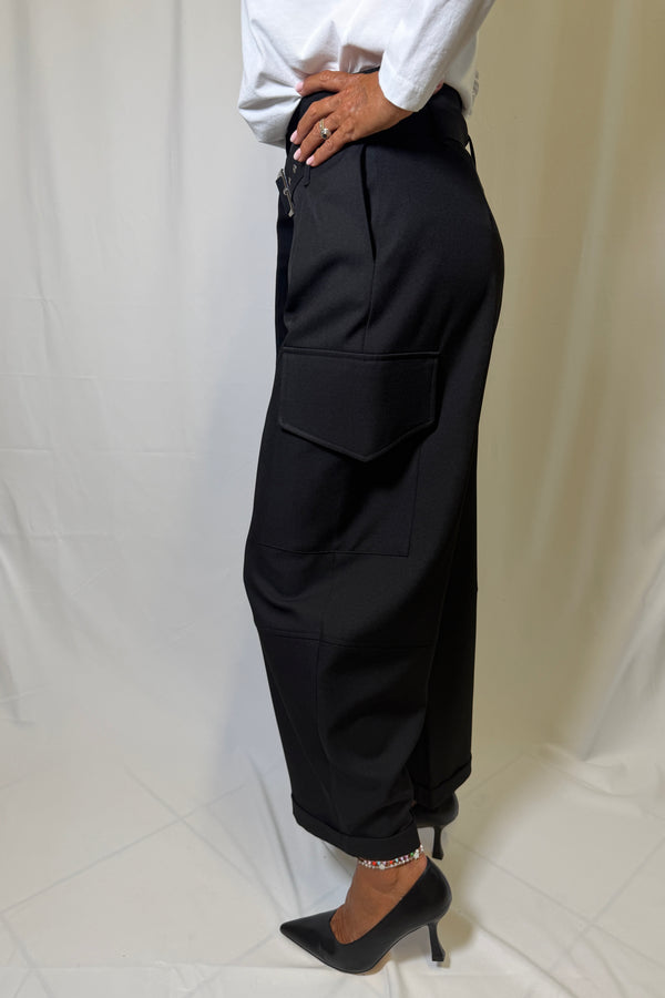Pantaloni tasconi nero - Haveone PMN-R015