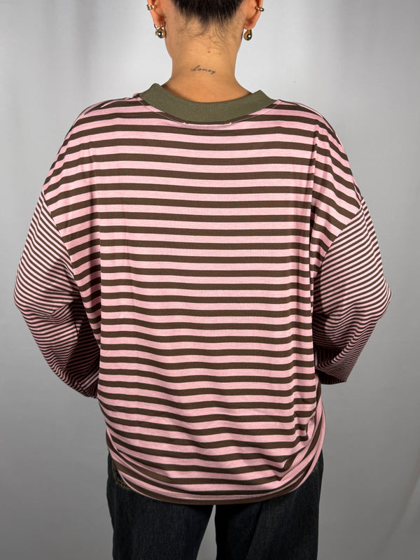 T-Shirt a righe manica a campana - HaveOne
