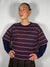 T-Shirt rigata manica a contrasto - HaveOne