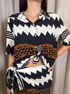 Camicia fantasia Nero/Tabacco TAB3016