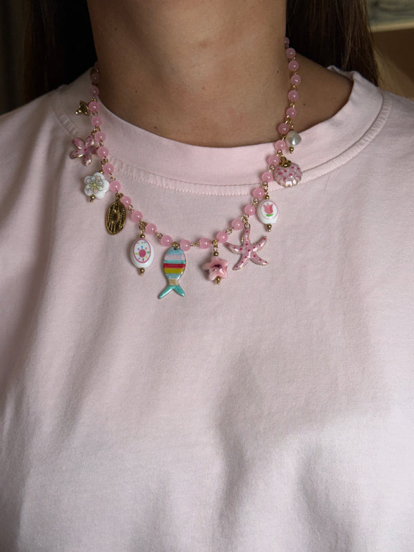 Collana mare rosa