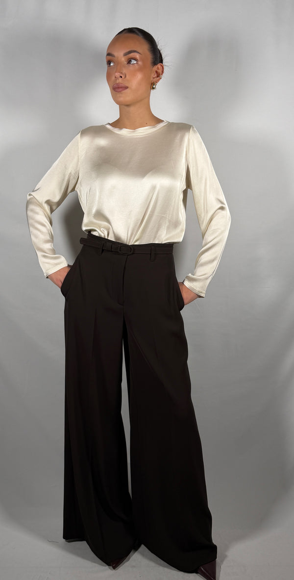 Pantalone palazzo con cintura Moro- Imperial P7J7MHXC