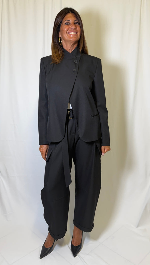Pantaloni tasconi nero - Haveone PMN-R015