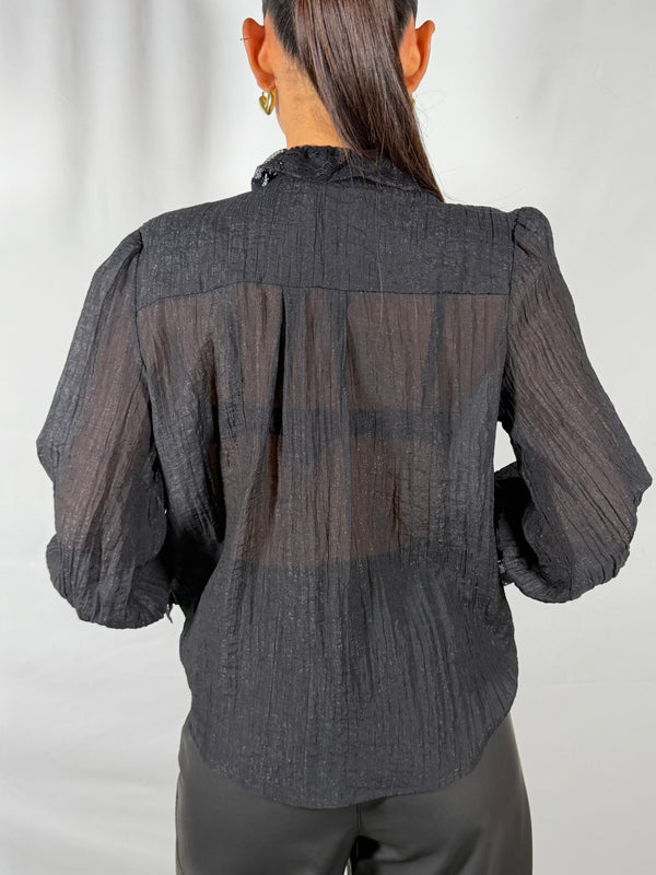 Camicia a pizzo Nero - HaveOne