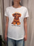 T-shirt con stampa cane