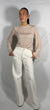 Pantalone palazzo in velluto a coste Burro- Vicolo DAC5305