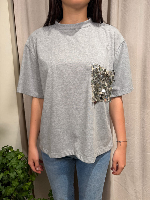 T-shirt tasca Paillettes
