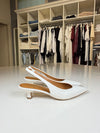 Slingback in vernice burro