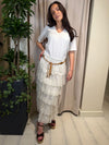Gonna tulle in pizzo con balze art. S26G553