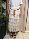 Gonna tulle in pizzo con balze art. S26G553