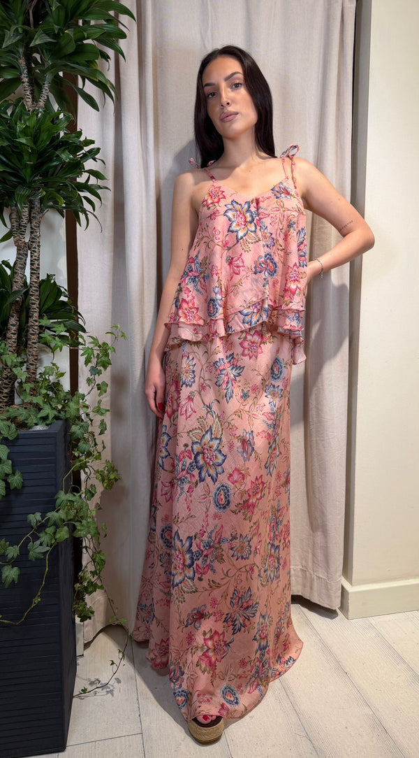 Gonna lunga fantasia fiori ART 39317