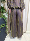 Pantalone moro gessato giallo con spacchi laterali TAB2360