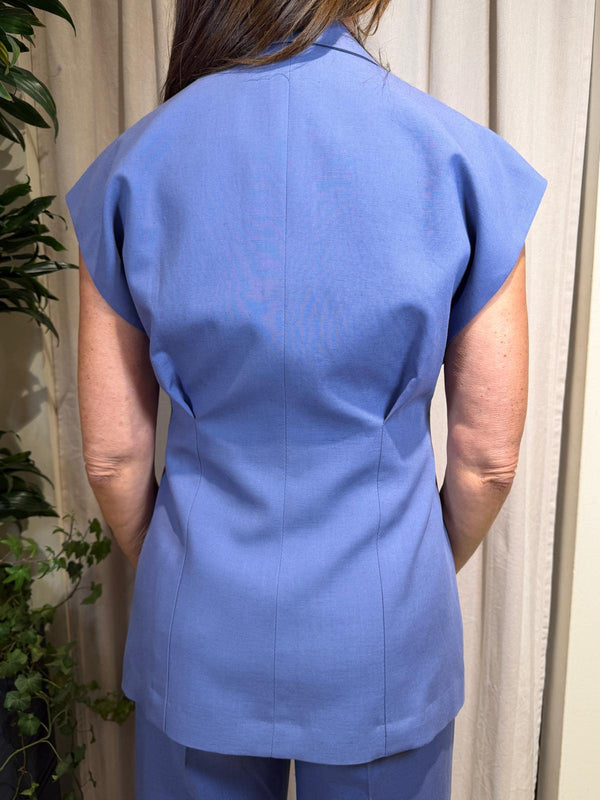 Gilet lungo misto linoTAB1655