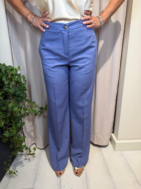 Pantalone gamba dritta misto lino TAB1624