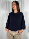Maglia con manica a Kimono Blu - Tensione In