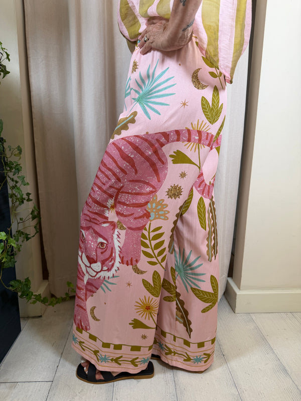 Pantalone palazzo fantasia tigre ART. PVS-Q702