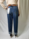 Jeans Mandy denim blu con cintura- Haveone PLS-R138