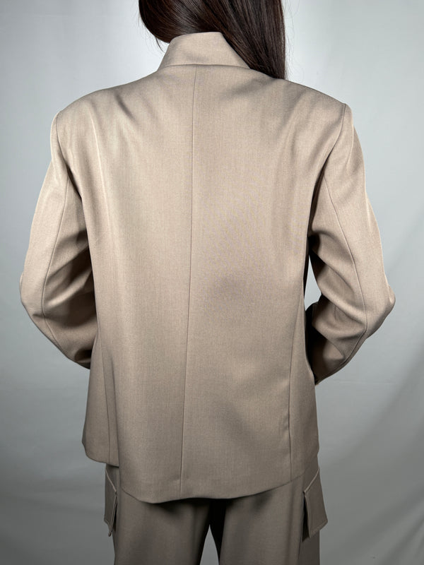 Giacca coreana Tortora- haveone JMN-R005