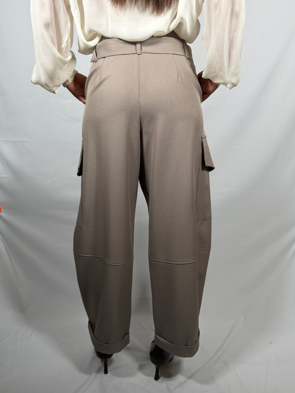 Pantaloni tasconi Tortora - Haveone PMN-R015