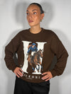 Felpa con stampa Polo Marrone- HaveOne