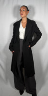 Cappotto lungo doppiopetto Nero- Vicolo