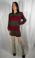 Abito con Maxi polo a righe e pizzo Bordeaux/militare - UAC0045 Vicolo