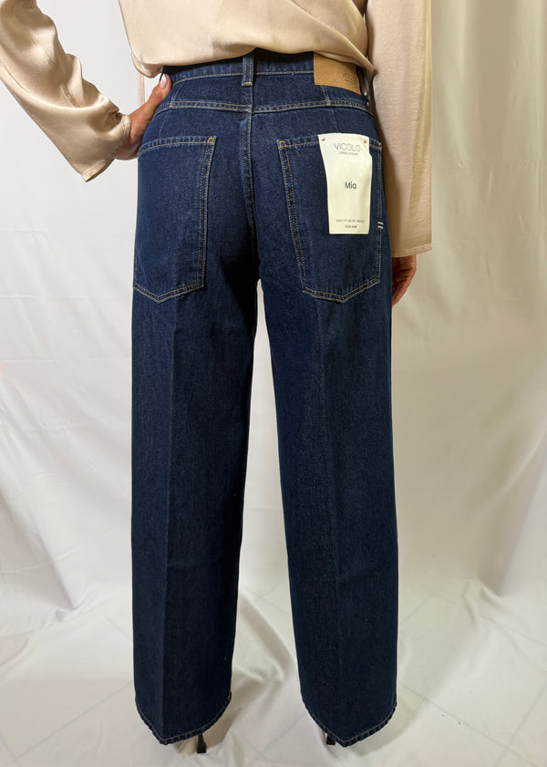 Jeans Mía baggy fit lavaggio blu scuro Vicolo DAC5057
