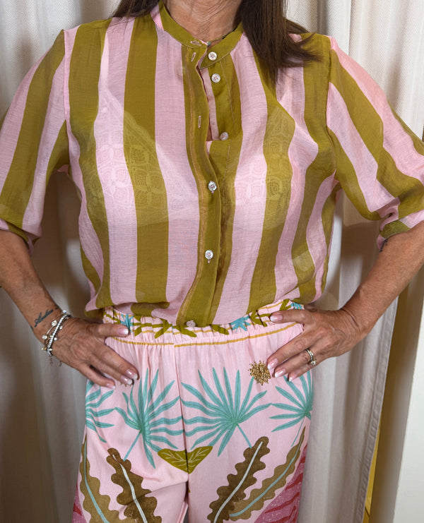 Camicia riga Rosa/OlioCVS-Q422