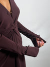 Abito lungo plum noir Bordeaux - Imperial