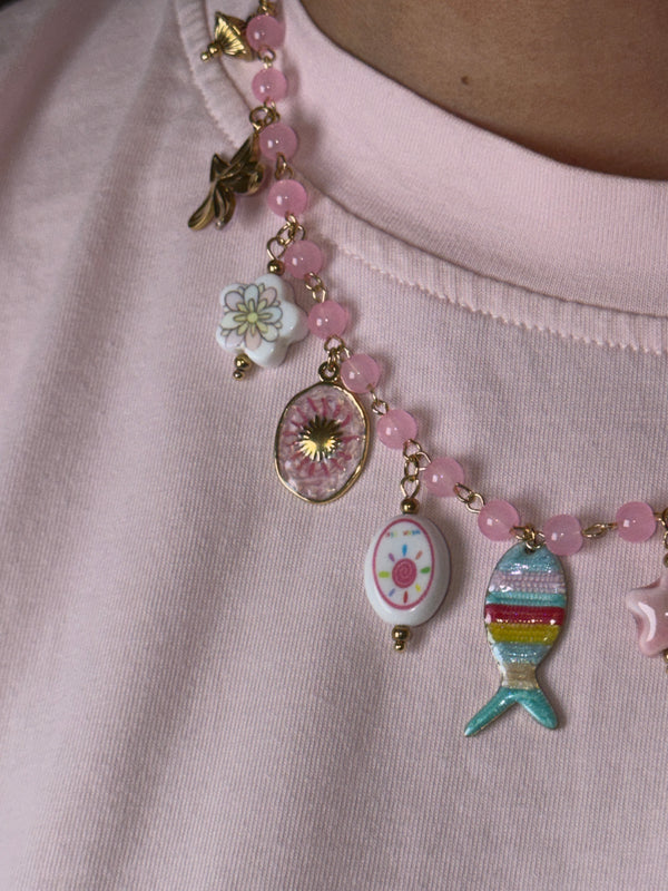 Collana mare rosa
