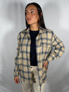Camicia check beige e blu - TAC0950 Vicolo