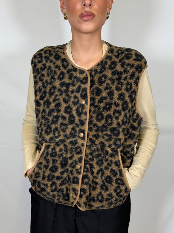 Gilet Vera Teddy Maculato- JJXX