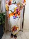 Gonna pareo lunga Orchidea arancio GVS-Q281