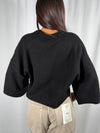 Maglia con manica a Kimono Nera - Tensione In