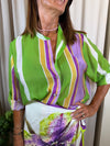 Camicia rigata Viola / Lime Art CVS-Q504 (Copia)