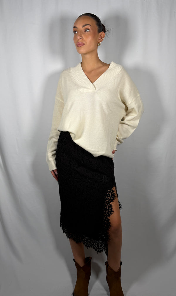 Gonna in pizzo nera - HaveOne