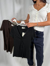 T-shirt scollo a V serafino Burro - UAC0046 Vicolo