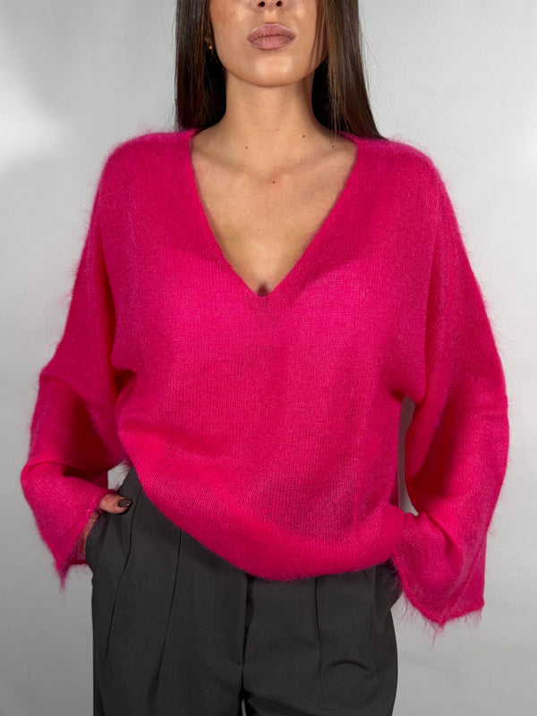 Maglia Mohair over scollo a V- Vicolo 7AC7082