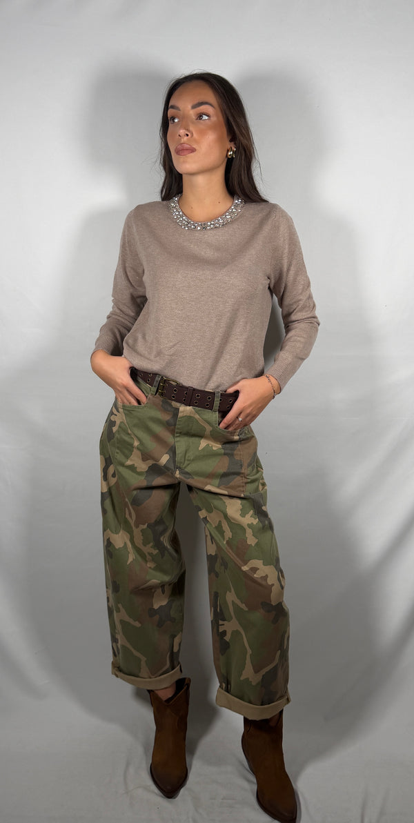 Pantalone Militare balloon con cintura - Vicolo