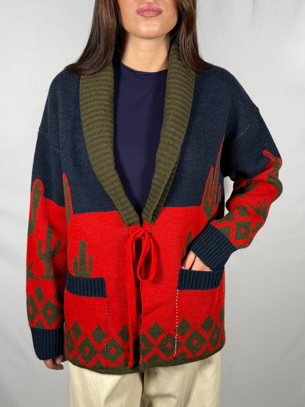 Cardigan Western con fiocchetto- Vicolo