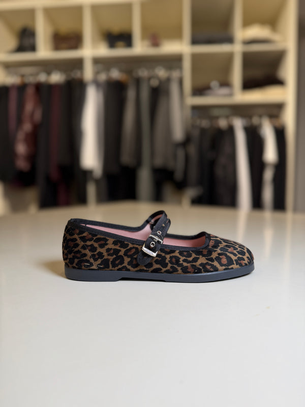 Ballerina animalier in velluto - Victoria shoes
