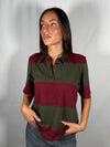 Polo a righe Bordeaux / Military- TAC0528 Vicolo